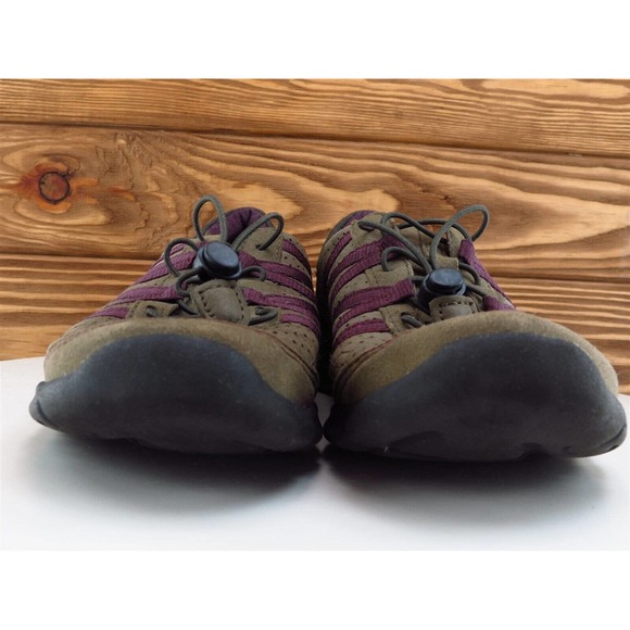 Clarks Size 6 Sneaker Brown Leather Medium Drawstring Women - Picture 2 of 11